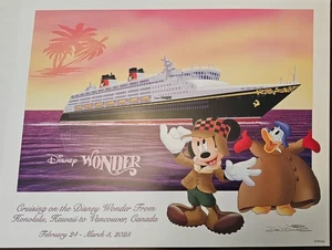 Disney Cruise Line Lithographie und Aulani Print plus weitere Erinnerungsstücke; neuwertig! - Bild 1 von 18