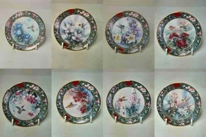 JUEGO DE 8 Platos Miniatura Lena Liu COLIBRÍ TESORO Placa de Intercambio Bradford - Imagen 1 de 17