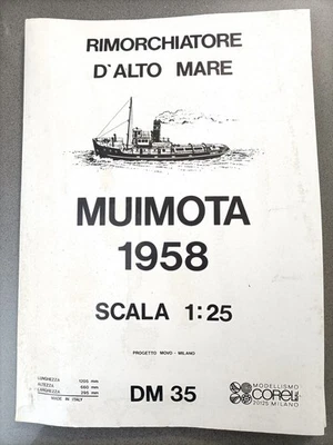 RIMORCHIATORE D'ALTO MARE COREL MUIMOTA 1958 SCALA 1:25 PIANI COSTRUTTIVI DM35 - Immagine 1 di 3