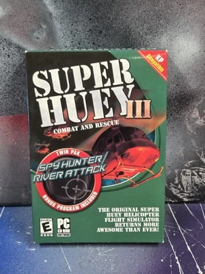 Vintage 2003 Super Huey 3 Combat & Rescue/Spy Hunter-Rvr Attack PC CD Sealed - Image 1 of 4