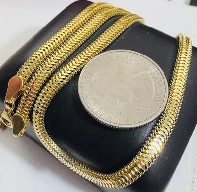 Novo Colar Corrente de Cobra Ouro Genuíno Fino 18C 18K 750 Dubai 18” de Comprimento 11,6g 4mm - Imagem 1 de 4