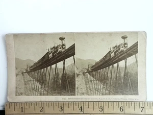 Antique Kilburn Brothers Stereoview 2041 Frankenstein Trestle Train NH - Picture 1 of 2