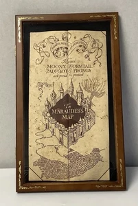 Reproduction Harry Potter The Marauders Map Collectable with Wooden Display Case - Picture 1 of 14