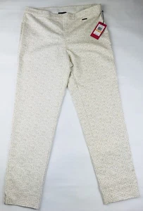 Vince Camuto Damen Fitted Capri Buttercreme Geometrisches Muster Hose GR/S - Bild 1 von 9