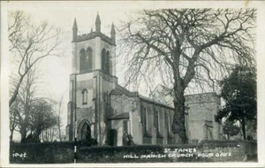 REAL PHOTOGRAPHIC POSTCARD OF ST. JAMES CHURCH, HILL, FOUR OAKS, WARWICKSHIRE 1 - Picture 1 of 2