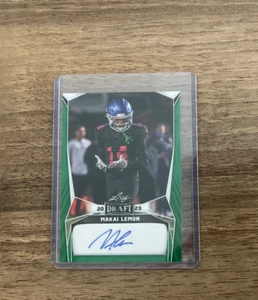 2023 Leaf Draft Makai Lemon Green Auto BA-ML1 USC Trojans - Picture 1 of 2