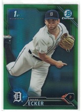 2016 BOWMAN DRAFT PICKS & PROSPECTS CHROME GREEN REFRACTOR MARK ECKER 54/99
