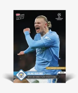 2023 Topps NOW UCL - Erling Haaland - Fastest and Youngest to Reach 40 Goals - Bild 1 von 1