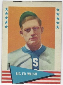 Tarjeta de béisbol Fleer 1961 - #83 Big Ed Walsh Chicago White Sox HOF Pitcher - Imagen 1 de 2
