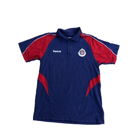 Vintage REEBOK Club Deportivo Guadalajara sa de cv Polo Shirt Men's XL Soccer Cover