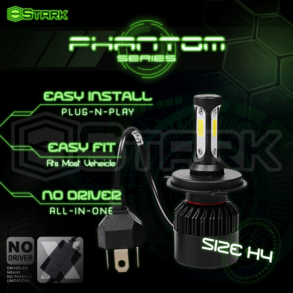 Kit de faros LED BridgeLux 36W 4000LM US para motocicleta bombillas 6000K blanco (B) Foto 1 de 1