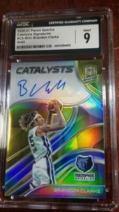2020 Panini Spectra Brandon Clarke Gold 6/10 CGC 9 Auto 10 - Picture 1 of 2