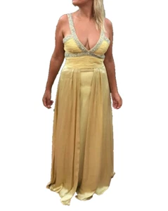 100% SILK VERY ELEGANT GOWN 6USA _ 42IT_RRP was 1,050 USD - Picture 1 of 12