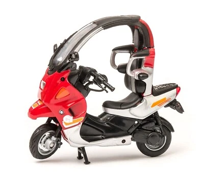 BMW C1 Germany Enclosed Scooter Motorcycle Bike Model Toy Diecast 1:18 Welly - Image 1 of 4