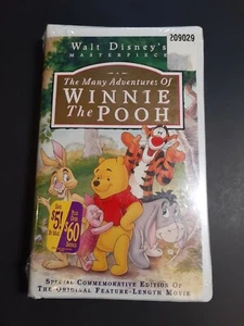 New Sealed Disney's The Many Adventures of Winnie the Pooh VHS 1996 Masterpiece  - Picture 1 of 4