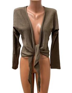 ELEMENTE CLEMENTE By OSKA Size 2 - L / XL Women's Cardigan Brown Long Sleeve - Picture 1 of 10