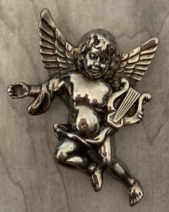 Oneida Silver 1993 Angel Cherub Christmas Ornament RARE - Picture 1 of 4