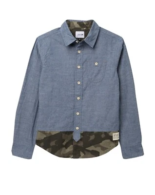 Camisa Joe's Jeans Camuflada y Denim Manga Larga Abotonada Niño Talla Grande Foto 1 de 4