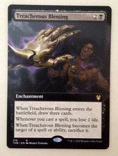 1x Treacherous Blessing Extended Art Theros Beyond Death Magic the Gathering NM