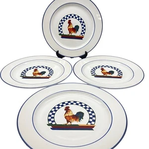 Remy Century Steingut Hahn Bauernhaus Speiseteller 4er Set Huhn 10,2 - Bild 1 von 7
