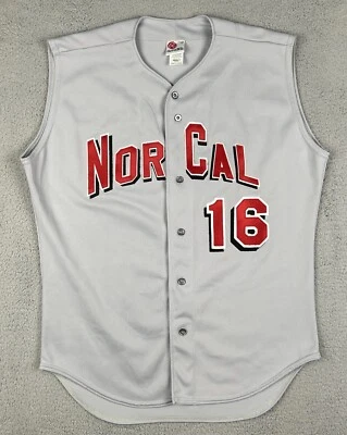 Y2K Rawlings Nor Cal #16 Gray/Red Sleeveless Baseball Jersey Size XL - Изображение 1 из 4