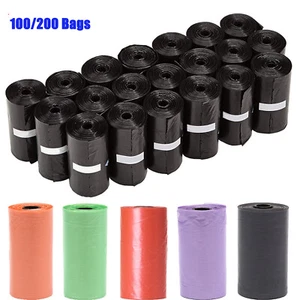 100/200 Pet Supplies Dog Poop Bags Pick Up Clean Bag for Waste Refuse Cleanup - Picture 1 of 19