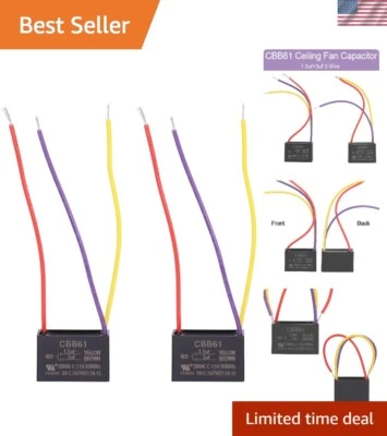 Reliable 1.5uf & 3uf Ceiling Fan Capacitor, 250V Voltage, Quick Shipping