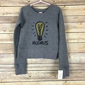 Junk Food Sweatshirt Unisex Kids XS Gray Crew Neck Genius Lightbulb Graphic - Picture 1 of 7