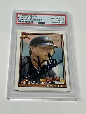 Signed 1991 Topps Desert Shield #324 Ron Kittle - Baltimore Orioles PSA DNA - Image 1 of 3