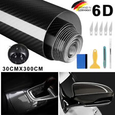 Carbon Folie 6D selbstklebend Car Wrapping Folie Autosticker Schwarz 30 x 300cm