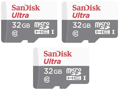 SanDisk 32GB Ultra MicroSD 100MB/s UHS-I C10 Micro SDHC for Smartphones (3 Pack) - Image 1 of 3