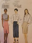 Vogue V8773 Semi Fitted Skirt High Waist Length & Slit Variations Sz 6-14 Uncut