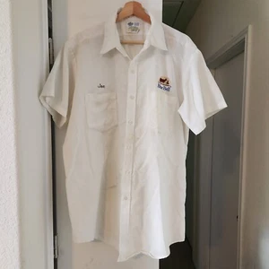 Vintage Blue Bell Ice Cream Riverside USA Uniform Men's Shirt Sz XXL 2XL White  - Picture 1 of 5