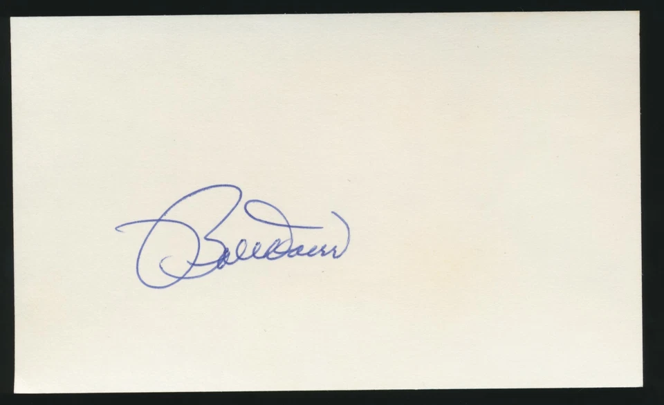 BOBBY DOERR (1937-1951 Boston Red Sox) Autographed 3x5 Card (d.2017) *HOF* - Image 1 of 1
