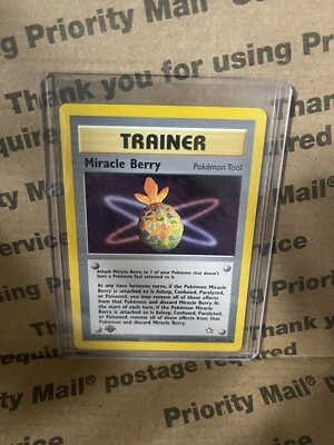 Pokémon MIRACLE BERRY Trainer 94/111 1st Edition Neo Genesis - Near Mint NM - Image 1 of 2