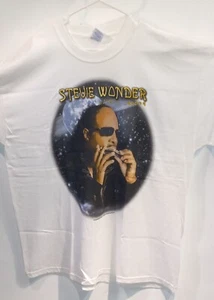 Camiseta blanca para hombre Stevie Wonder 2007 A Wonder gira de conciertos de verano 2XL rock XXL - Imagen 1 de 7