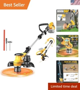 Cordless String Trimmer for Dewalt 20V Battery, Folding 3 In1 Weed Eater with Br - Picture 1 of 10