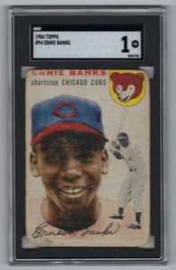 1954 Topps baseball card #94 Ernie Banks Chicago Cubs graded SGC 1    ROOKIE - Picture 1 of 2