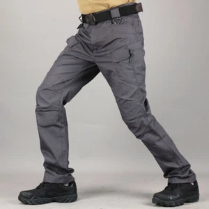 Cargo pants Men Tactical Work Pants Combat Outdoor Waterproof Hiking Trousers US - Picture 1 of 26