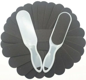 Foot File Callus Remover with Refill Sandpaper Pads Pedicure Rasp Scrubber Tool - Picture 1 of 18