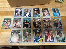 Nolan Ryan Rickey Henderson Tony Gwynn Schmidt 1988 Topps Box Bottom 16 card set