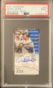 2021 Topps Rip Derek Jeter Mini Blue Auto 10/10! PSA 9 HOF Pop 1 None Higher - Bild 1 von 1