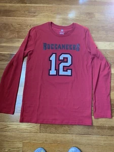 Boys Tom Brady Buccaneers Long Sleeve Tee Size XL - Picture 1 of 3