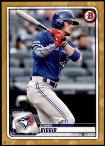 Cavan Biggio 2020 Bowman 5x7 Gold #8 /10 Blue Jays