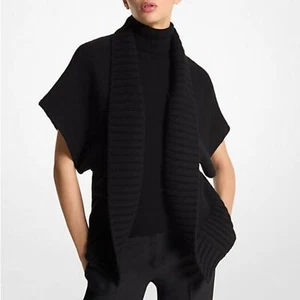 Michael Kors Collection Black 100% Cashmere Wrapped Cardigan M NWOT - Bild 1 von 7
