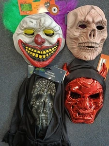 6er Set Masken für Erwachsene - Halloween Masken - Neu - Bild 1 von 6