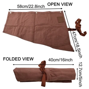 Waxed Canvas Utility Storage Bag Designed to Hold Tools in Its 16 Pocket System - Picture 1 of 20