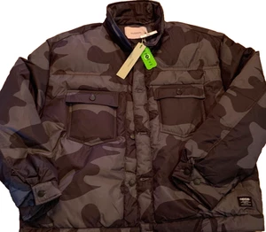 Neu mit Etikett $ 228 Hudson HDSN schwarz grau Camouflage gefütterte Truckerjacke Herren Größe 2XL - Bild 1 von 6