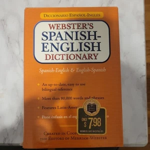 WEBSTER'S SPANISH-ENGLISH DICTIONARY (2003, Hardcover Book) Pre Owned - Picture 1 of 1