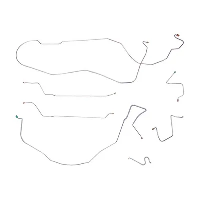 Chevrolet Impala Conv I6 1967-68 Kit completo de línea de freno de tambor eléctrico de acero inoxidable Foto 1 de 4